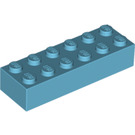 LEGO Medium Azure Brick 2 x 6 (2456 / 44237)