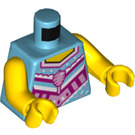 LEGO Medium azuurblauw Cotton Candy Cheerleader Minifig Torso (973 / 76382)