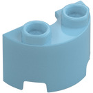 LEGO Średni Azure Cylinder 1 x 2 Połowa (68013)