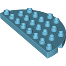 LEGO Mittleres Azure Duplo Platte 8 x 4 Semicircle (29304)