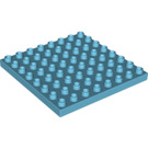 LEGO Medium Azure Duplo Plate 8 x 8 (51262 / 74965)