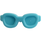 LEGO Medium azuurblauw Glasses, Afgerond (93080)