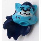 LEGO Medium Azure Leopard Head with Long Dark Blue Hair