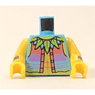 LEGO Medium azuurblauw Minifig Torso Carnival Dancer (973)