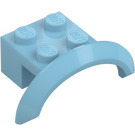 LEGO Medium Azure Stänkskydd Kloss 2 x 4 x 1 med Hjul Båge (28579 / 98282)