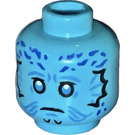 LEGO Medium azuurblauw Mythrol Hoofd (Verzonken Solid Stud) (3626 / 100535)