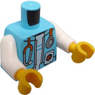 LEGO Medium azuurblauw Ocean Explorer - Minifig Torso (973 / 76382)