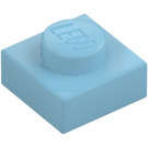 LEGO Medium azuurblauw Plaat 1 x 1 (3024 / 30008)