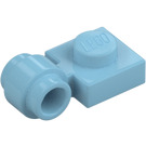 LEGO Medium azuurblauw Plaat 1 x 1 met Klem (Dikke ring) (4081 / 41632)