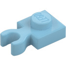 LEGO Medium Azure Plate 1 x 1 with Vertical Clip (Thick Open 'O' Clip) (44860 / 60897)