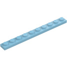 LEGO Medium azuurblauw Plaat 1 x 10 (4477)