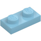 LEGO Medium azuurblauw Plaat 1 x 2 (3023 / 28653)