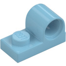 LEGO Średni Azure Płytka 1 x 2 z Pin Dziura (11458)