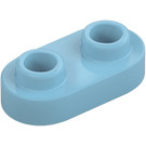 LEGO Medium Azure Plate 1 x 2 with Rounded Ends and Open Studs (35480)