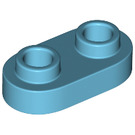LEGO Medium Azure Plate 1 x 2 with Rounded Ends and Open Studs (35480)