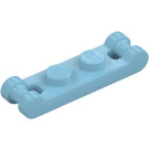 LEGO Średni Azure Płytka 1 x 2 z Dwa Koniec Bar Uchwyty (18649)