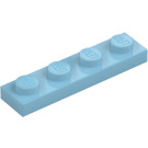 LEGO Azzurro medio Piastra 1 x 4 (3710)