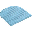 LEGO Mittleres Azure Platte 10 x 10 Hälfte Kreis (80031)