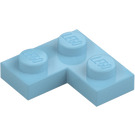 LEGO Medium azuurblauw Plaat 2 x 2 Hoek (2420)