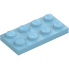 LEGO Medium azuurblauw Plaat 2 x 4 (3020)