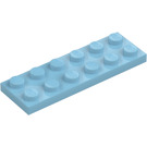 LEGO Celeste medio Placa 2 x 6 (3795)