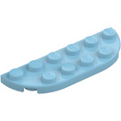 LEGO Mittleres Azure Platte 2 x 6 mit Abgerundete Ecken (18980)