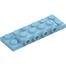 LEGO Mittleres Azur Platte 2 x 6 x 0.7 mit 4 Noppen auf Seite (72132 / 87609)