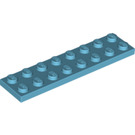 LEGO Medium Azure Plate 2 x 8 (3034)
