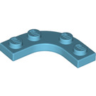 LEGO Medium Azure Plate 3 x 3 Rounded Corner (68568)