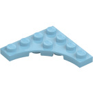 LEGO Asuurinsininen Levy 4 x 4 jossa Circular Cut Out (35044)