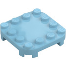 LEGO Azzurro medio Piastra 4 x 4 x 0.7 con Angoli arrotondati e Empty Middle (66792)