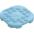 LEGO Celeste medio Placa 6 x 6 x 0.7 Circular Semicircle (66789)