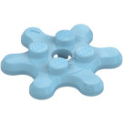 LEGO Medium azuurblauw Plaat Rond 2 x 2 met 6 Tandwiel Tanden (35442)