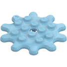 LEGO Medium Azure Plate Round 4 x 4 with 10 Gear Teeth (35443)