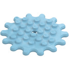 LEGO Medium Azure Plate Round 6 x 6 with 14 Gear Teeth (35446)