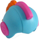 LEGO Medium Azure Retro Space Helmet with Dark Pink Parts and Orange Ponytail