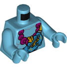 LEGO Medium azuurblauw Sandy Minifig Torso (973 / 76382)