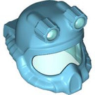 LEGO Medium Azure Scuba Diver Helmet with Transparent Light Blue Visor (67298)