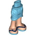 LEGO Azure moyen Skirt avec Côté Wrinkles avec Bleu Sandals (11407 / 35566)