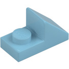 LEGO Medium Azure Slope 1 x 2 (45°) with Plate (15672 / 92946)