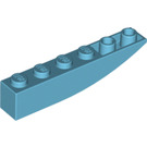LEGO Medium azuurblauw Helling 1 x 6 Gebogen Omgekeerd (41763 / 42023)