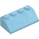 LEGO Medium Azure Slope 2 x 4 (45°) with Rough Surface (3037)