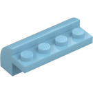 LEGO Mittleres Azure Schrägstein 2 x 4 x 1.3 Gebogen (6081)