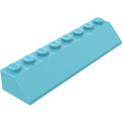 LEGO Medium Azure Backe 2 x 8 (45°) (4445)