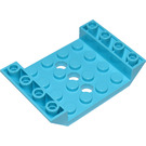 LEGO Medium azuurblauw Helling 4 x 6 (45°) Dubbele Omgekeerd met Open Midden met 3 gaten (30283 / 60219)