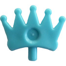 LEGO Medium azuurblauw Tiara met 5 punten en Indentation  (93080)