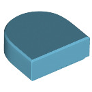 LEGO Medium azuurblauw Tegel 1 x 1 Halve Oval (24246 / 35399)