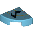LEGO Azure moyen Tuile 1 x 1 Trimestre Cercle avec Single Musical Note (25269 / 73018)