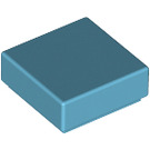 LEGO Medium azuurblauw Tegel 1 x 1 met groef (3070 / 30039)