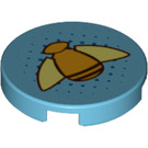LEGO Azure moyen Tuile 2 x 2 Rond avec Bumblebee avec porte-goujon inférieur (14769 / 29436)